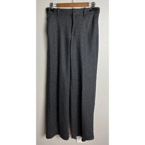 Banana Republic Wide-Leg Wool-Blend Pant Heather Charcoal Size 6 Dressy Women’s
